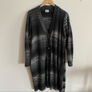 DC jeans black grey cardigan size 3X